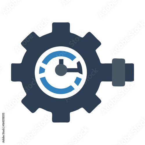 Gear with pipe icon design.