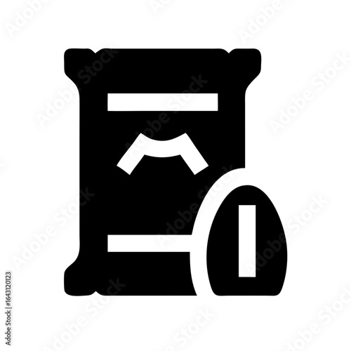 Heavy cement bag icon design.