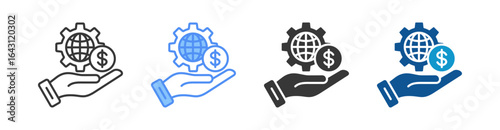 Gig Economy Icon Set Multiple Style Collection