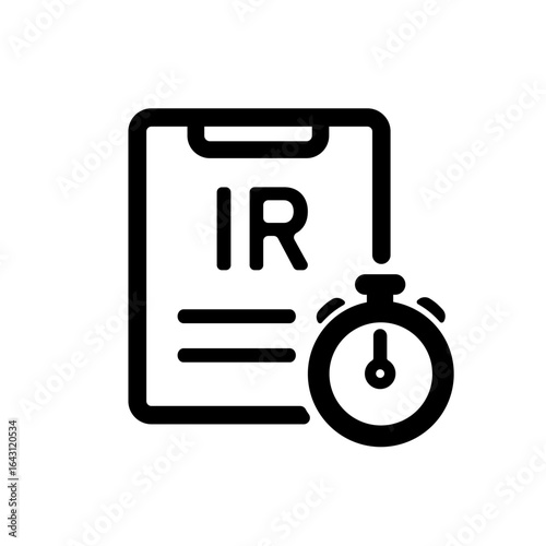 IR ( investor relations ) vector icon illustration
