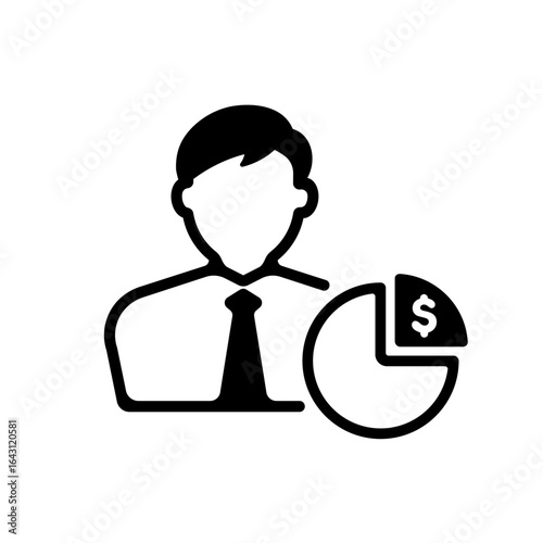 Stock dividend vector icon illustration