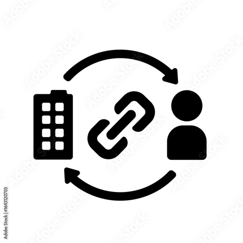 Business connection and engagement vector icon illustration