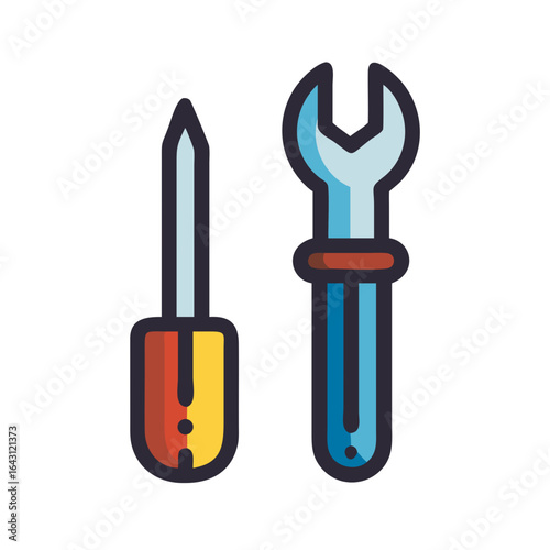 Iconic tools icon design.