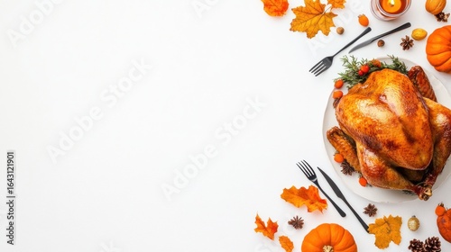 Roasted turkey thanksgiving holiday meal