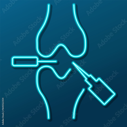 meniscal neon sign, colorful modern design trends on black background. Vector illustration.