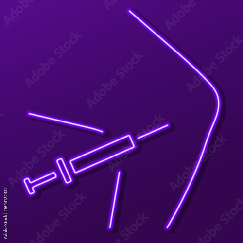 meniscal neon sign, colorful modern design trends on black background. Vector illustration.