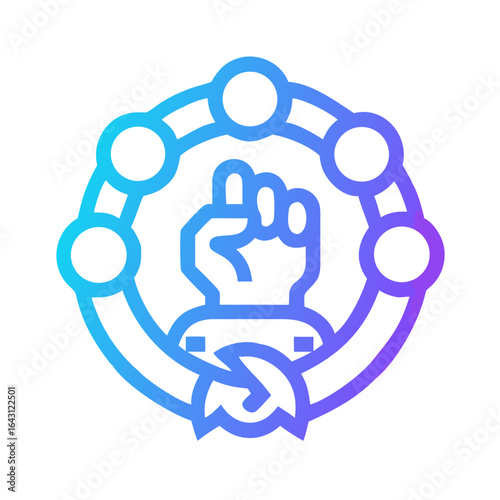 Labor circle icon design.