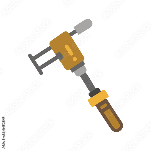 Manual hand drill icon design.