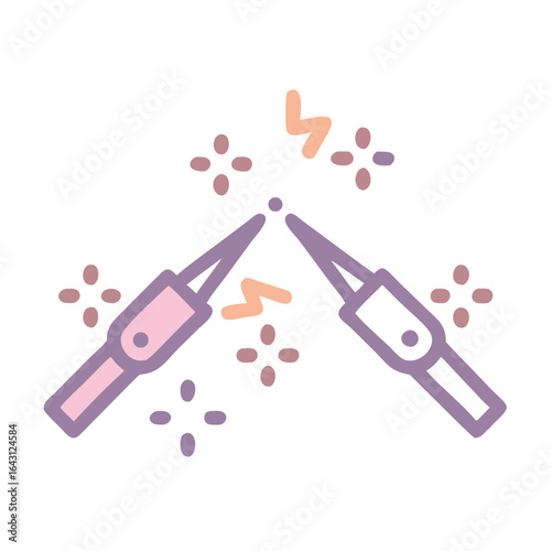 Metal spark icon design.