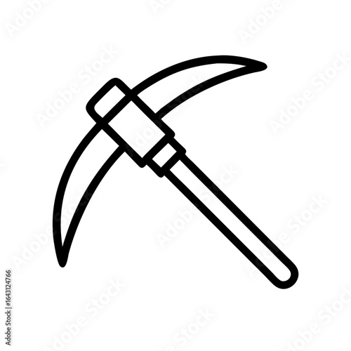Mining pickaxe icon design.