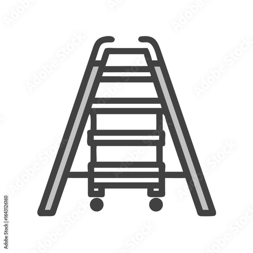 Portable ladder icon design.