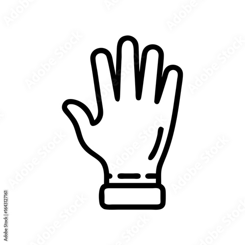 Protective work glove icon design.