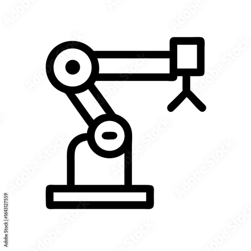 Robotic mechanical arm icon design.