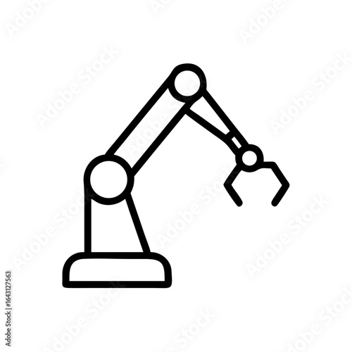 Robotic mechanical arm icon design.