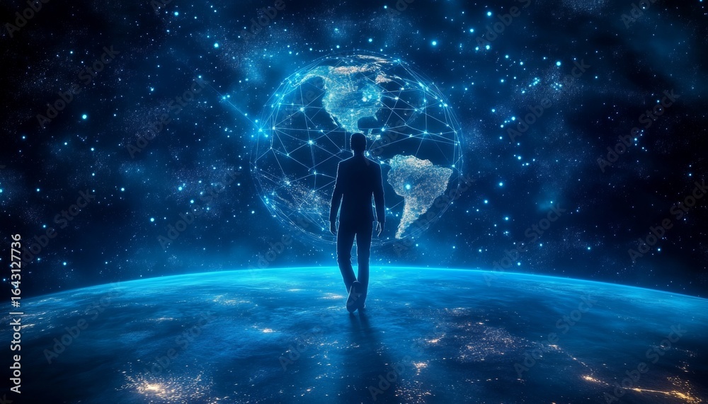 Fototapeta premium Innovative Technologies Shaping the Future of Global Connectivity and Human Advancement in Society