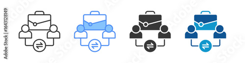 Turnover Icon Set Multiple Style Collection