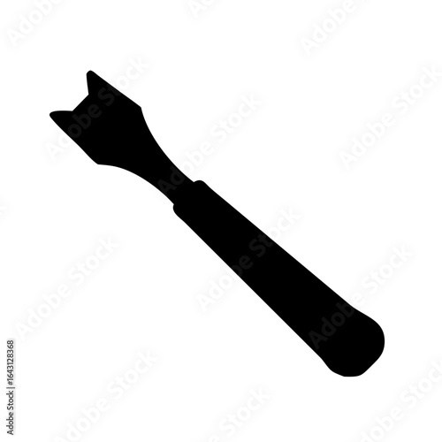 Shadowed tool silhouette icon design.
