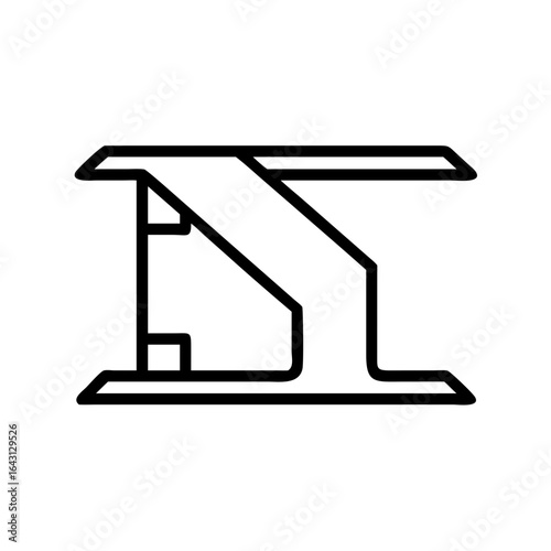 Steel beam girder icon design.