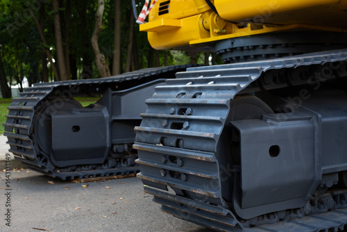 Картината върху платно Close up photo of excavator track