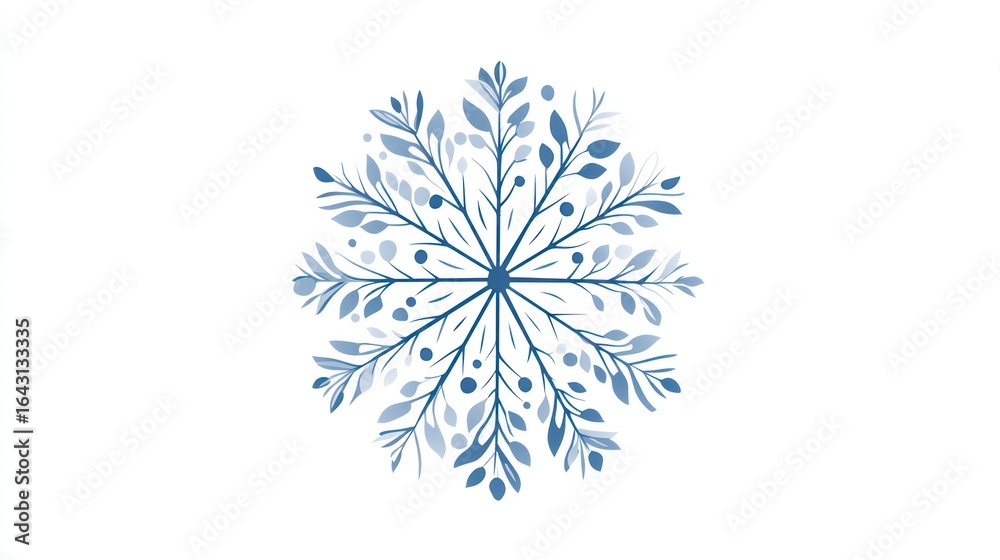Abstract snowflake graphic design, decorative winter element, isolated on white background, for digital print or web use Abstract snowflake graphic design, decorative winter element, isolated on white background, for digital print or web use