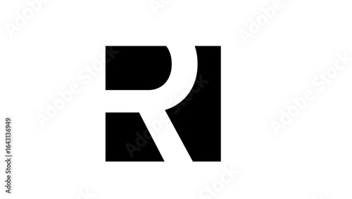 Free Download Letter R, black isolated silhouette - GFXLoad
