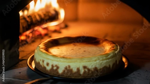 Baked Cheesecake in a Wood-Fired Oven