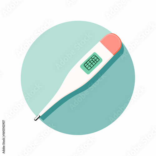 Digital Thermometer Vector Illustration