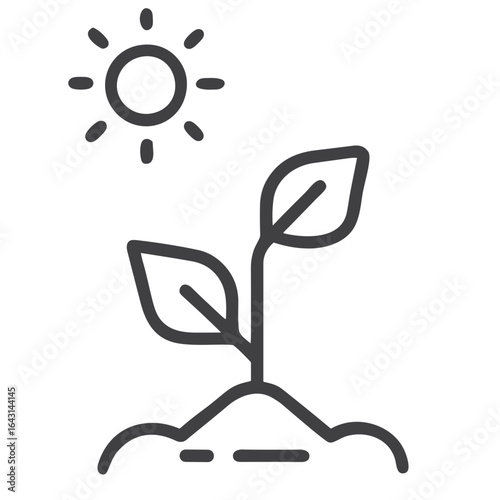 Soil icon for blogs, websites, clipart for gardening, agriculture education, environmental awareness and sustainable farming presentations