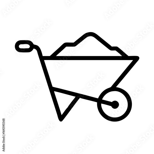 Wheelbarrow icon design.