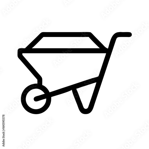 Wheelbarrow icon design.
