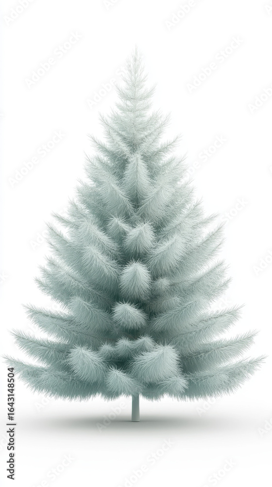 Obraz premium christmas tree isolated on white background