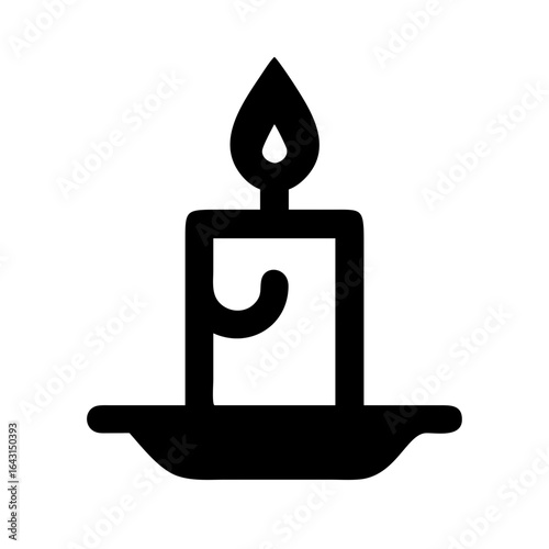 Burning candle icon design.