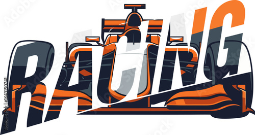 Dynamic vector illustration showcasing a high-performance Formula 1 racing car design, perfect for motorsport events, speed championships, and automotive graphic projects.