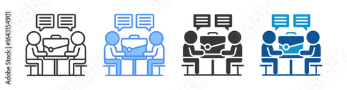 Consultation Icon Set Multiple Style Collection