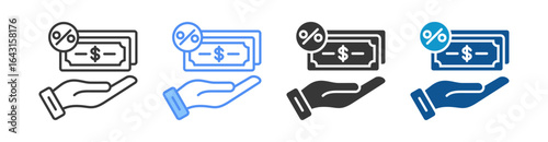 Commission Icon Set Multiple Style Collection