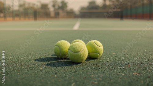 Selective focus on tennis b...