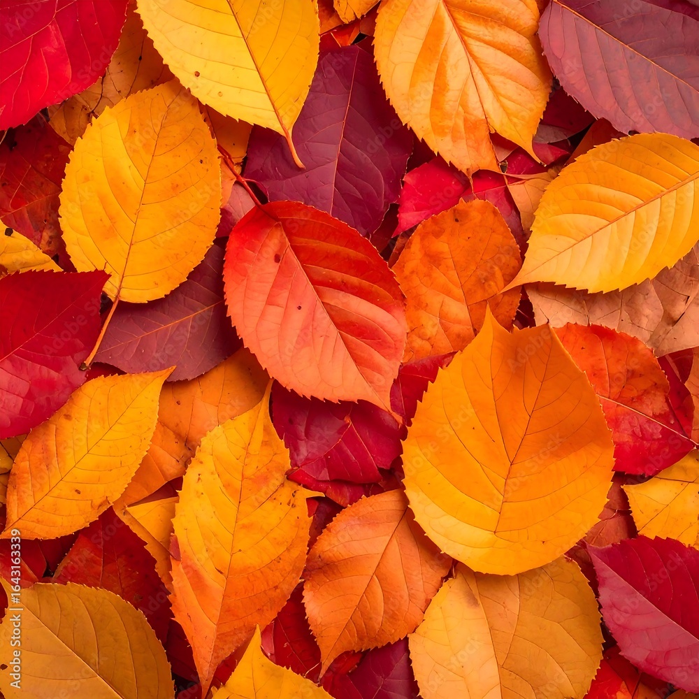 Vibrant autumn leaves covering the ground. Vibrant autumn leaves covering the ground.
