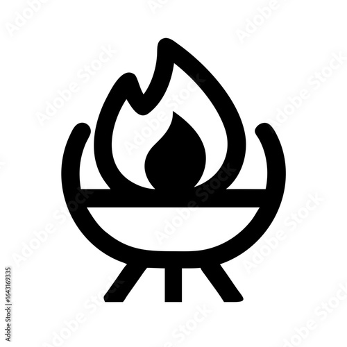 Fire pit icon design.