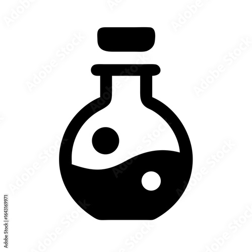 Glass potion vial icon design.