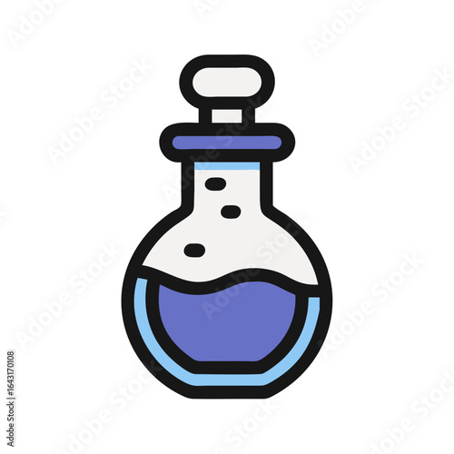 Glass potion vial icon design.