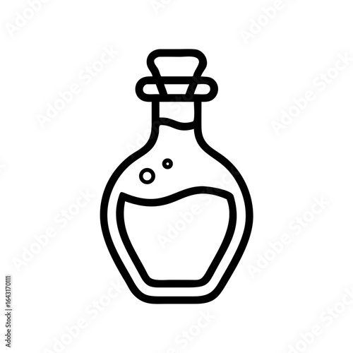 Glass potion vial icon design.