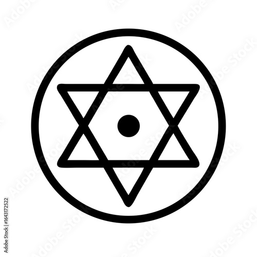 Magic ritual circle icon design.