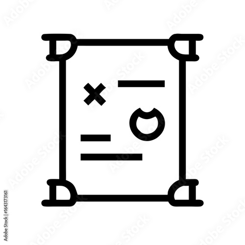Old cursed scroll icon design.