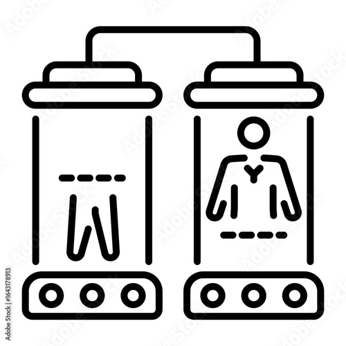 A line style icon showing teleportation pad