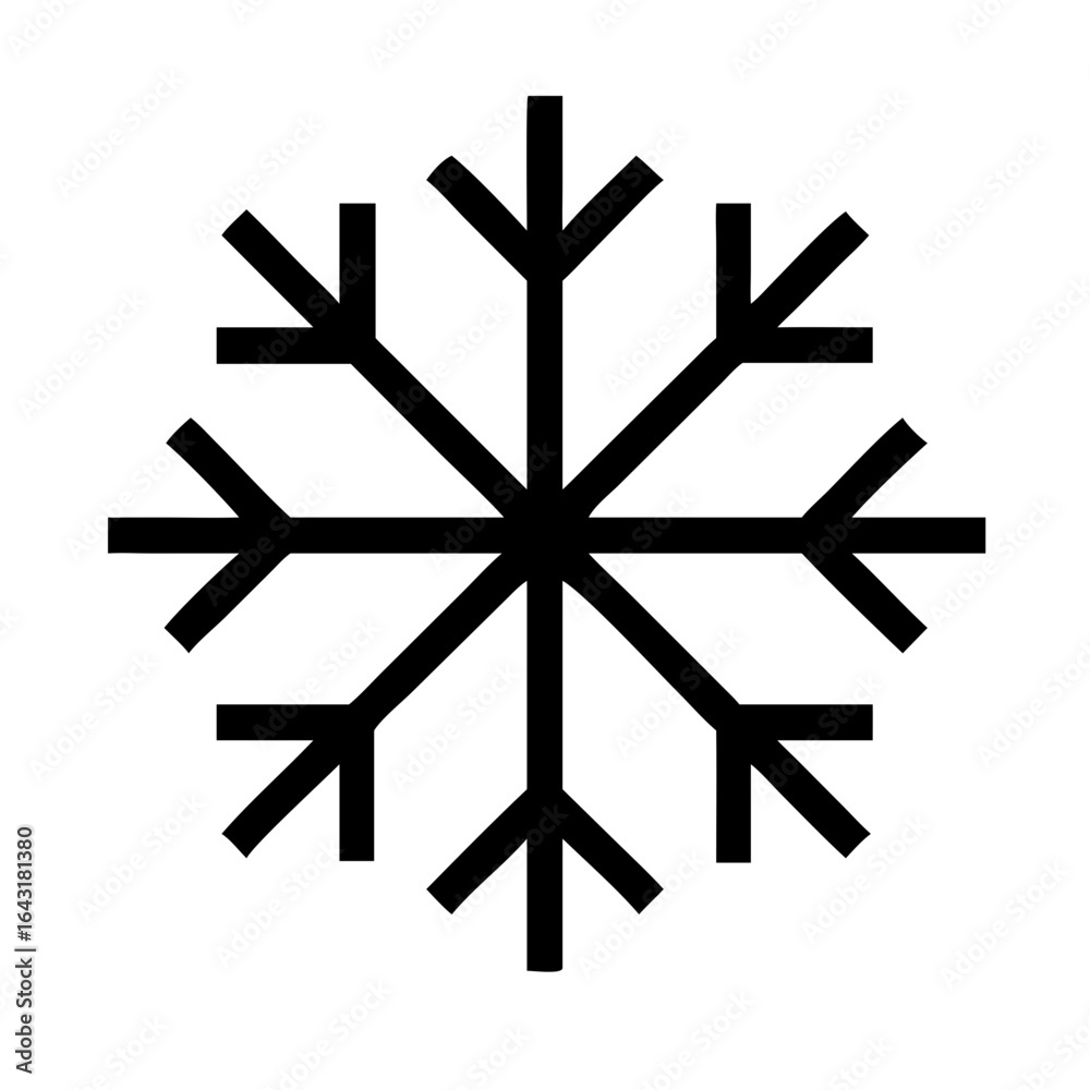 Crystal snowflake icon design. Crystal snowflake icon design.