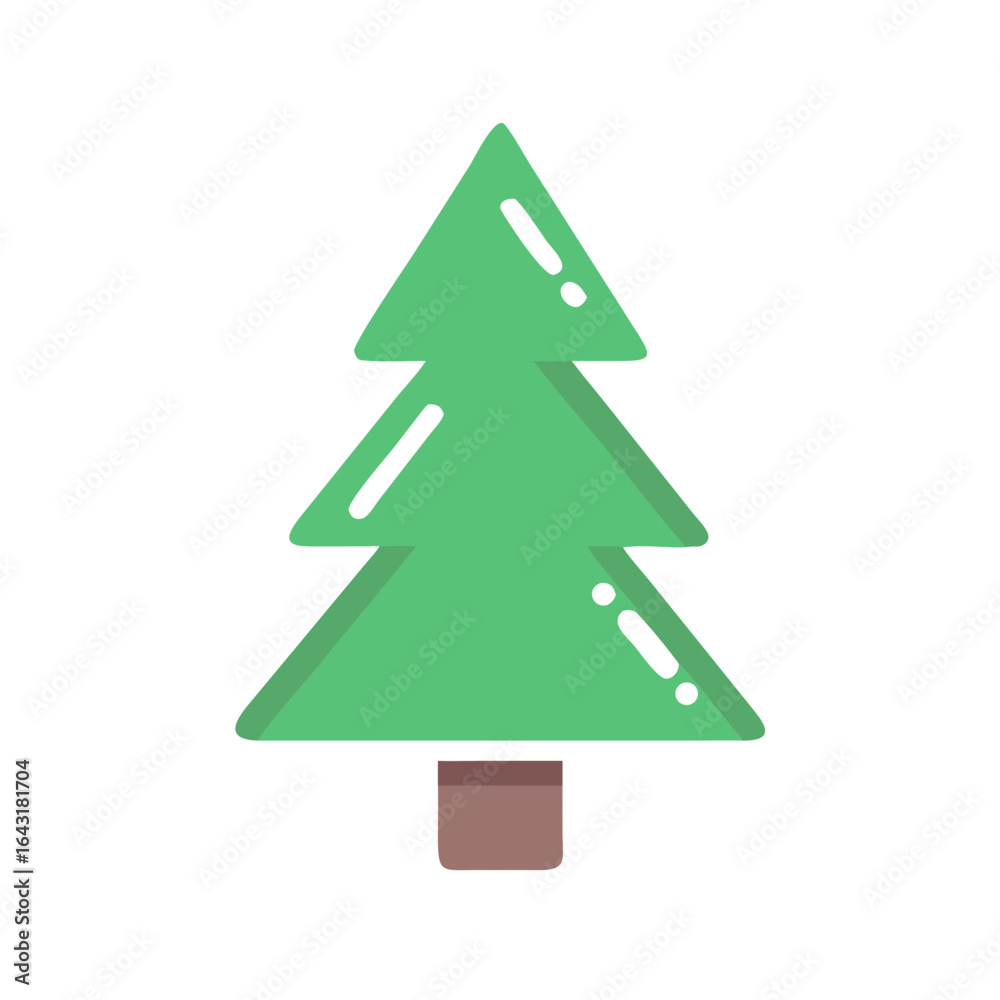 Fototapeta premium Evergreen pine tree icon design.
