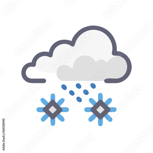 Falling snow icon design.