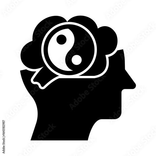 Yin Yang Mental Health Awareness Concept