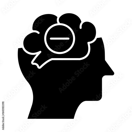 NEGATIVE THINKING Mental Health Awareness Concept
