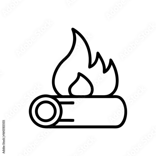 Firewood log icon design.